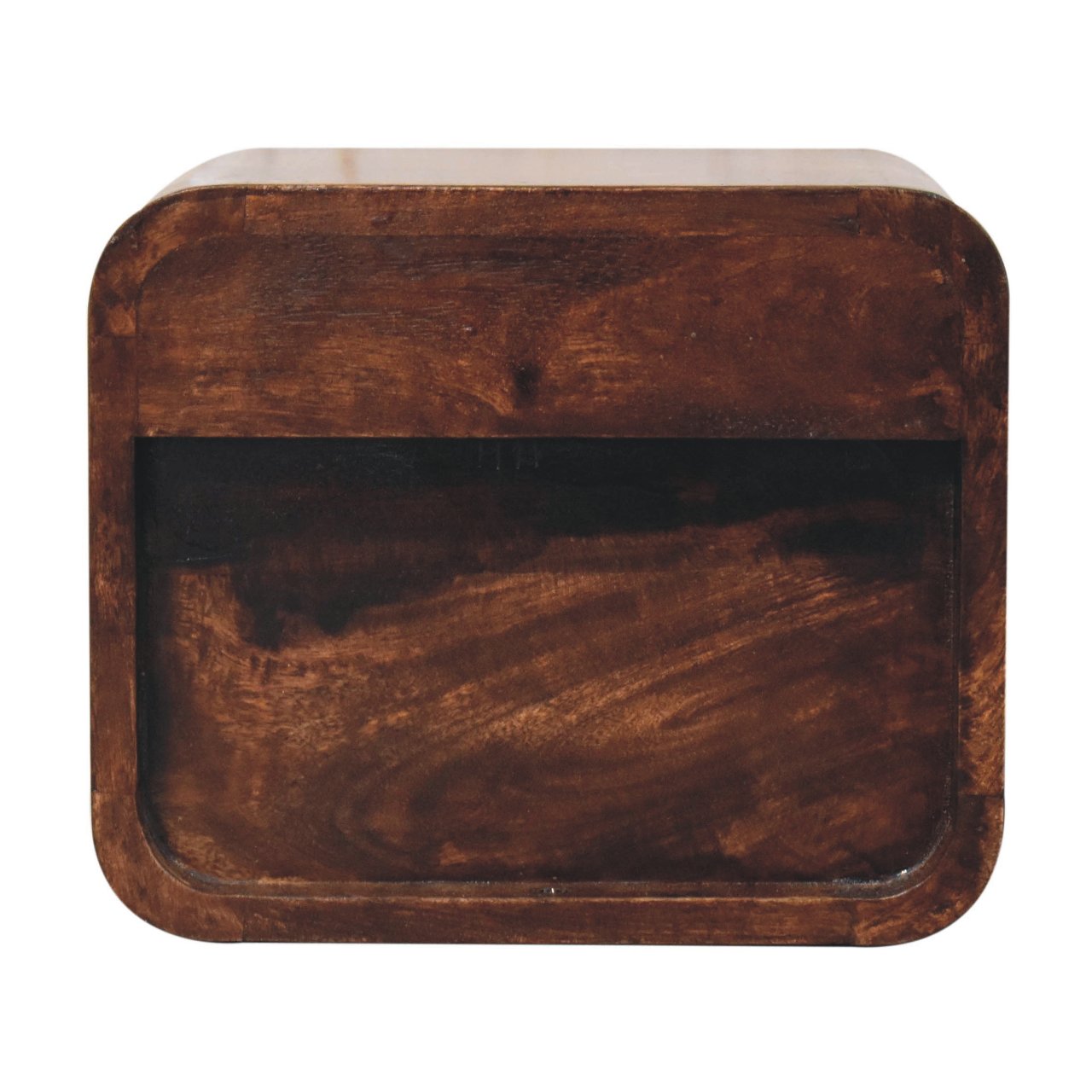 Mini Curved California Walnut Wall Mounted Bedside – Bild 7