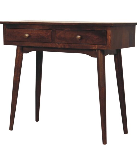 California Walnut Hallway 2 Drawer Console Table