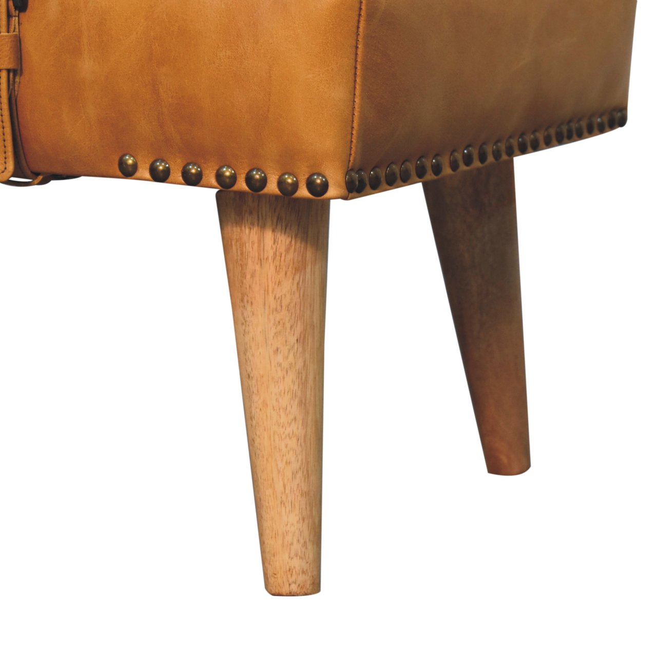 Bouclé Buffalo Hide Bench - Image 7