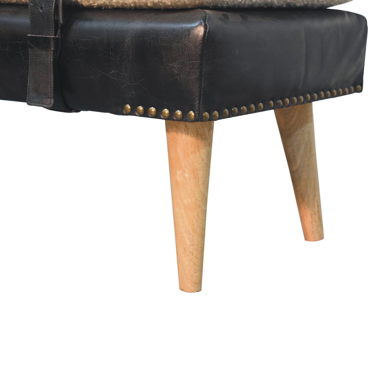 Bouclé Buffalo Hide Bench - Image 15