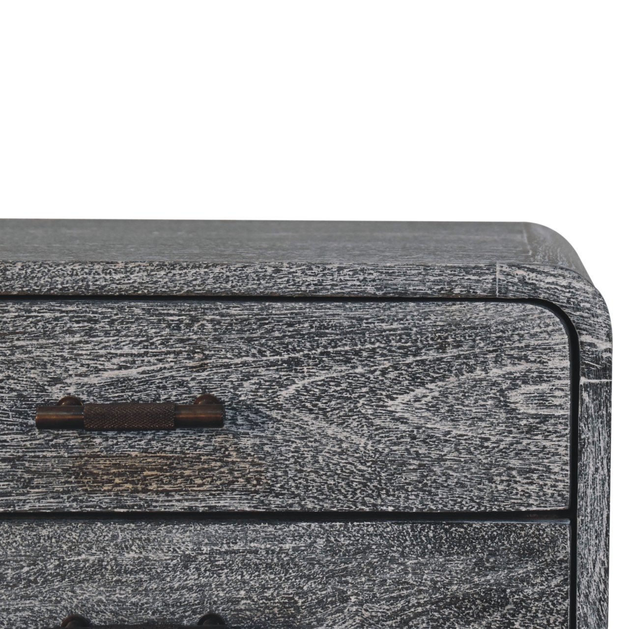 Sandblasted Ash Curved Bedside - Image 4