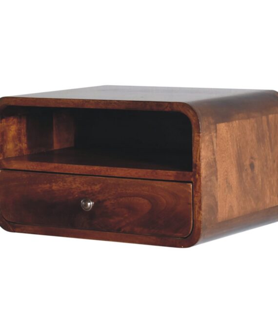 Large Curve Upper Slot Floating Bedside