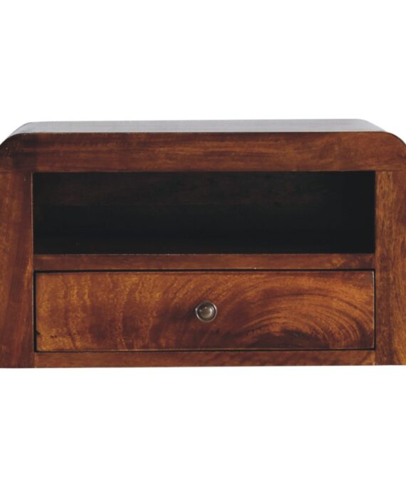 Chunky Chestnut 1 Drawer Wall Mounted Nightstand