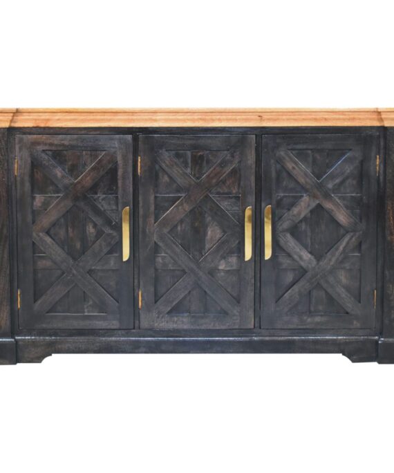 Regal Ash Black Rustic Sideboard