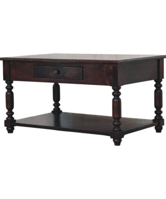 Turned Legs Cherry Console Table