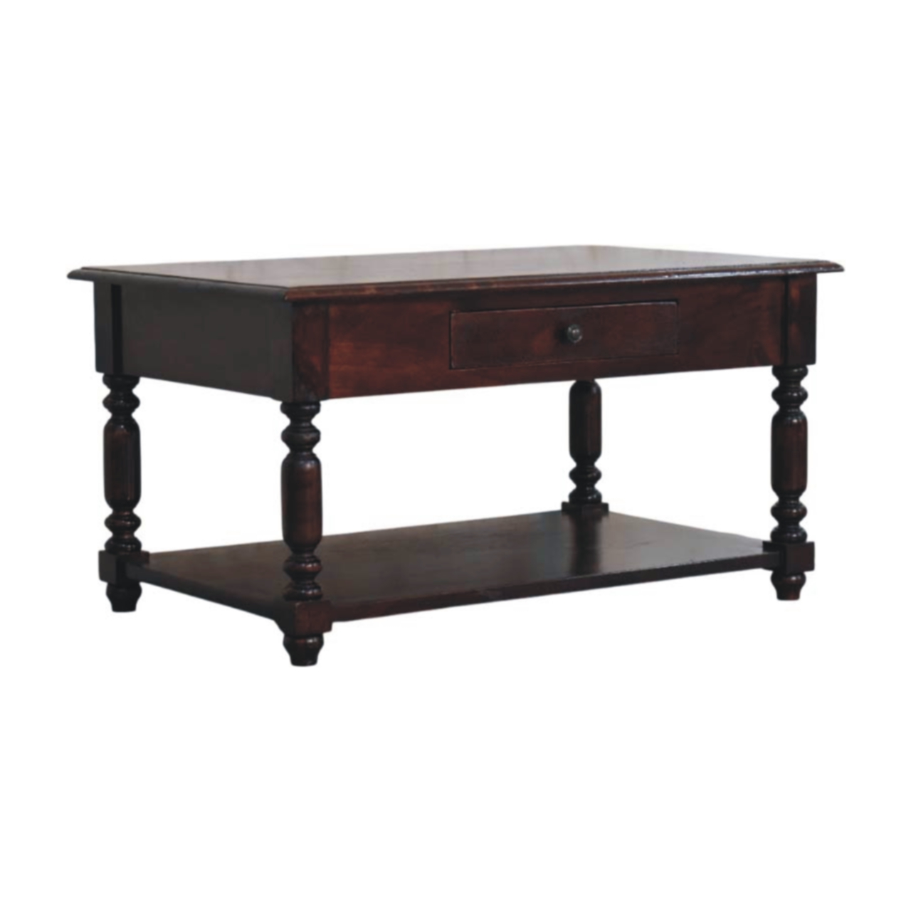 Turned Legs Cherry Console Table - Image 2