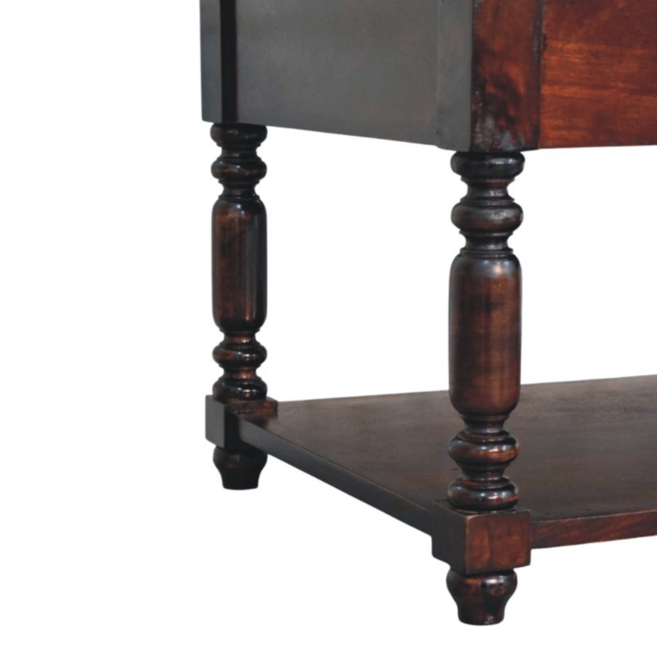 Turned Legs Cherry Console Table - Image 6
