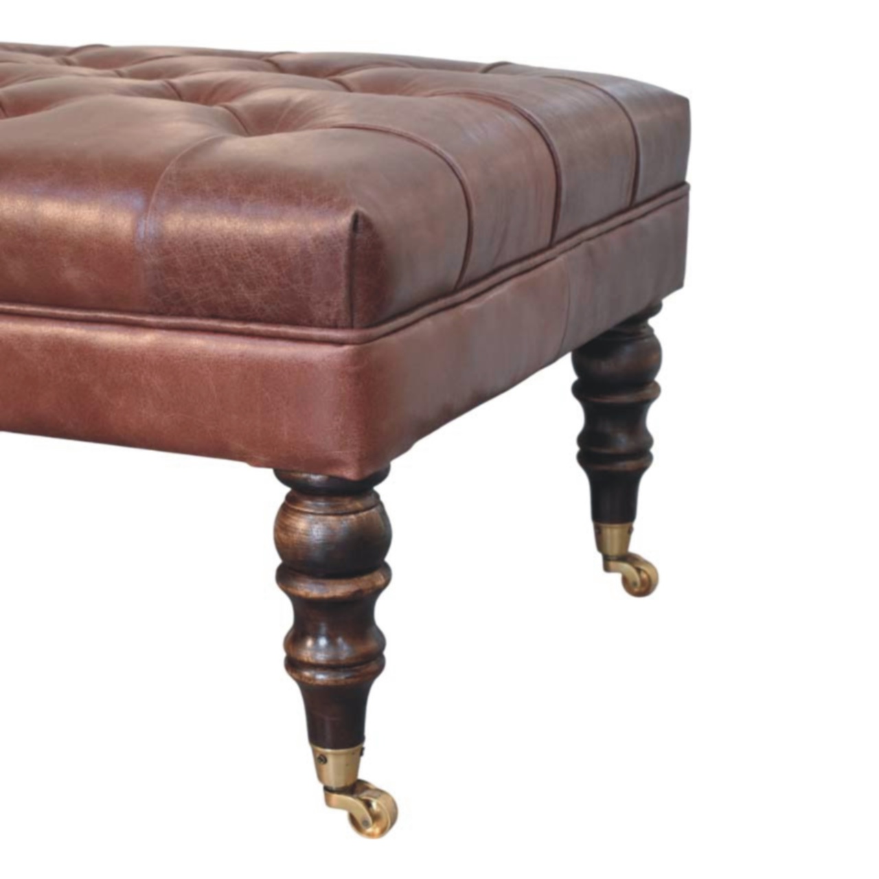 Buffalo Ottoman with Castor Legs - Image 29