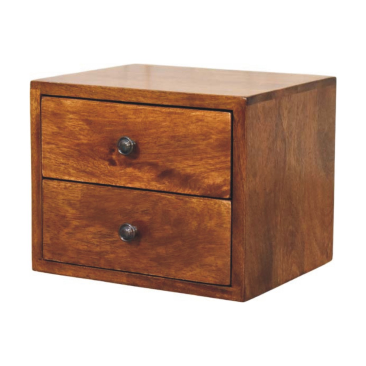 Solis 2-Drawer Chestnut Wall Mounted Nightstand - Image 2