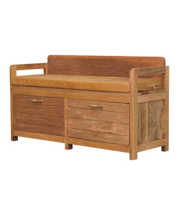 Oxford Oak-ish 2 Drawer Storage Bench