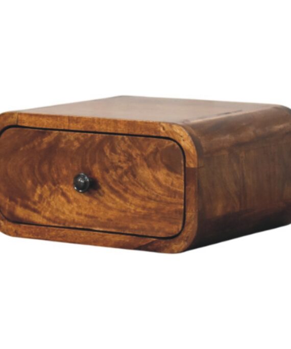 Avora Mini Wall-Mounted Chestnut 1 Drawer Nightstand