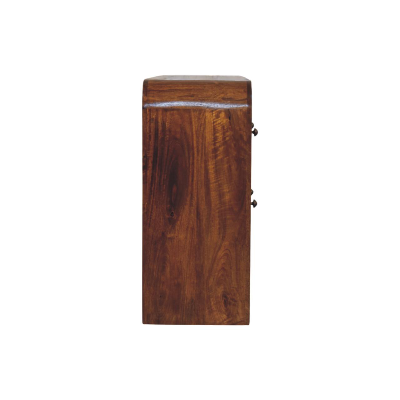 Darcy 3 over 3 Drawer Chest in Chestnut Finish - Image 7