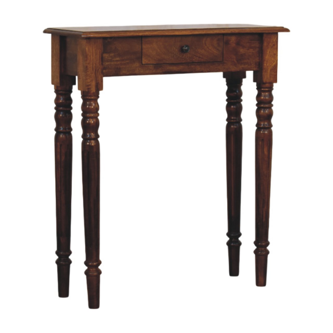 Turned Legs 1 Drawer Chestnut Console - Image 2