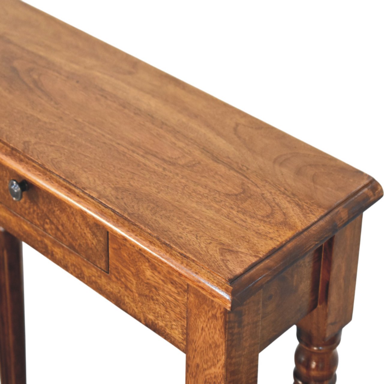 Turned Legs 1 Drawer Chestnut Console - Image 4