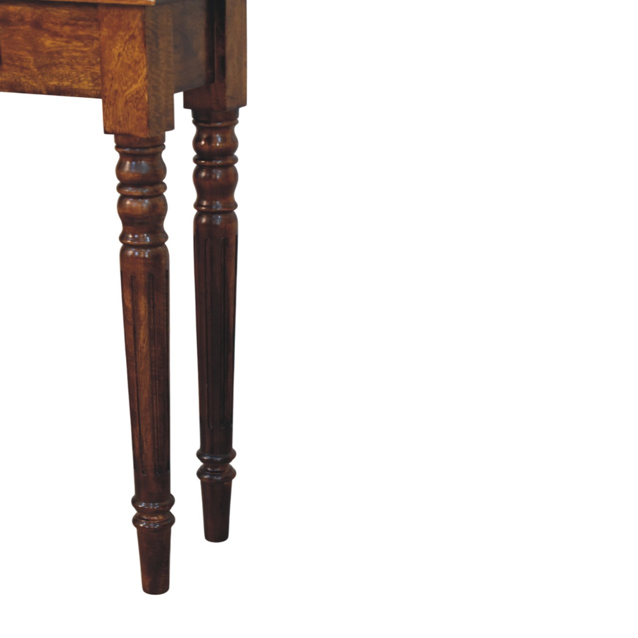 Turned Legs 1 Drawer Chestnut Console - Image 6