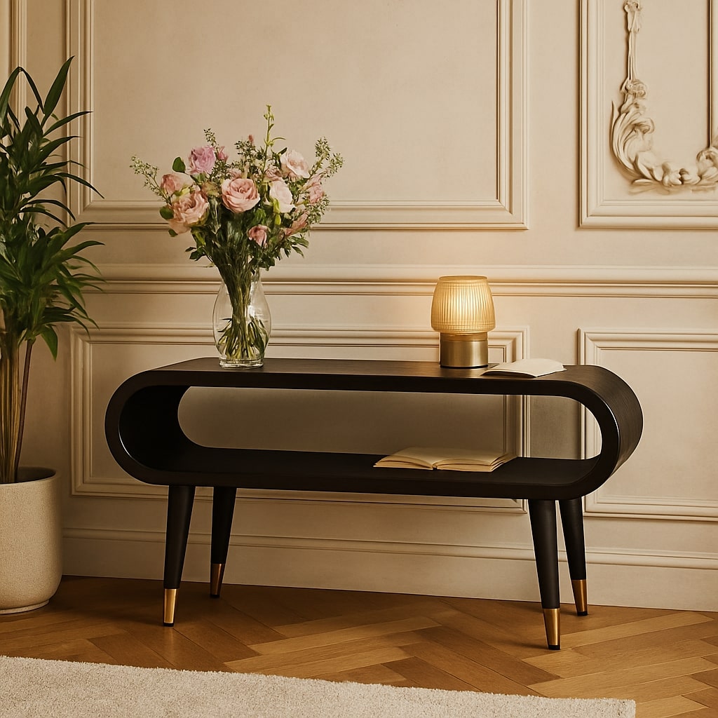Curved Edge Media with Brass Accents - Image 8