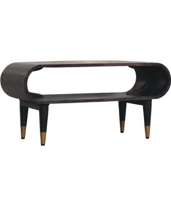 Curved Edge Media with Brass Accents
