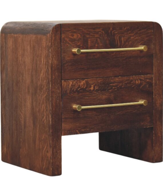 Aurelio Smoked Oak Bedside Table