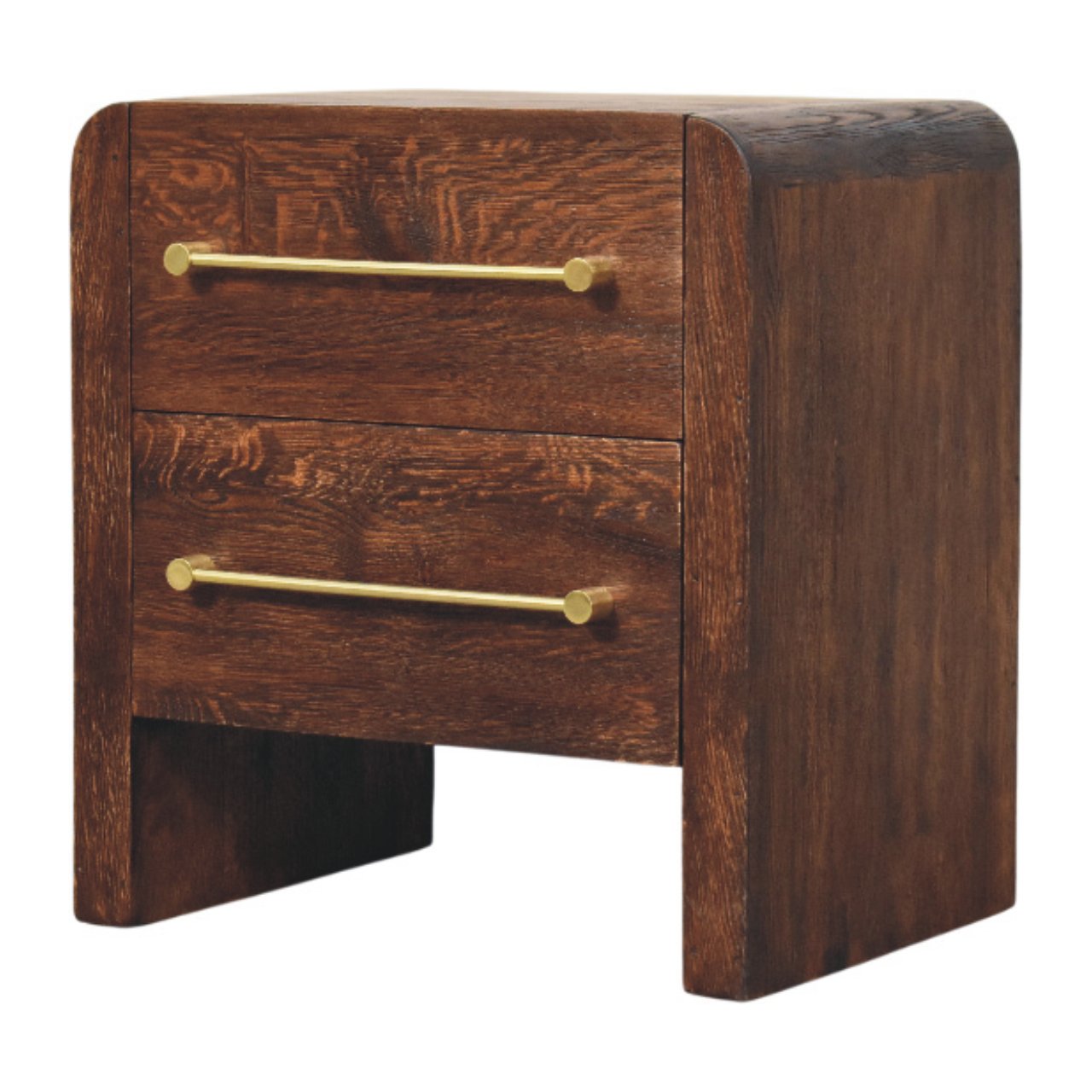 Aurelio Smoked Oak Bedside Table - Image 2