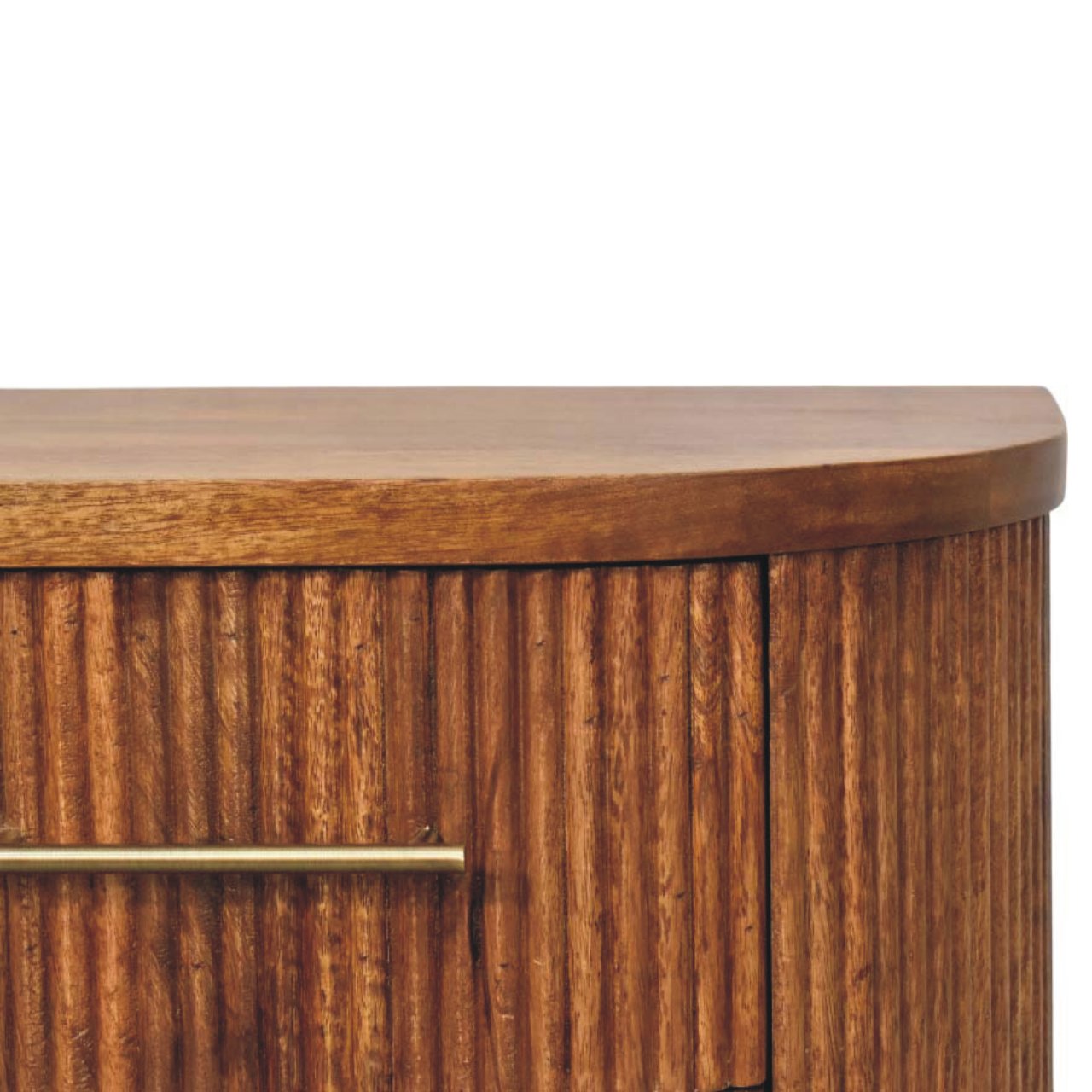 Ribbed Bedside with Brass Accents - Image 3