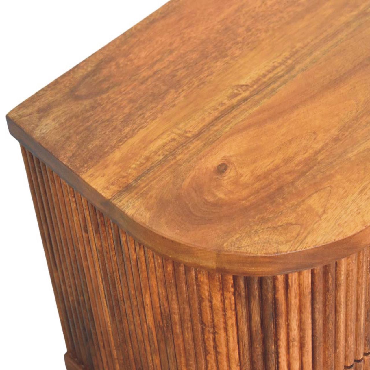 Ribbed Bedside with Brass Accents - Image 4