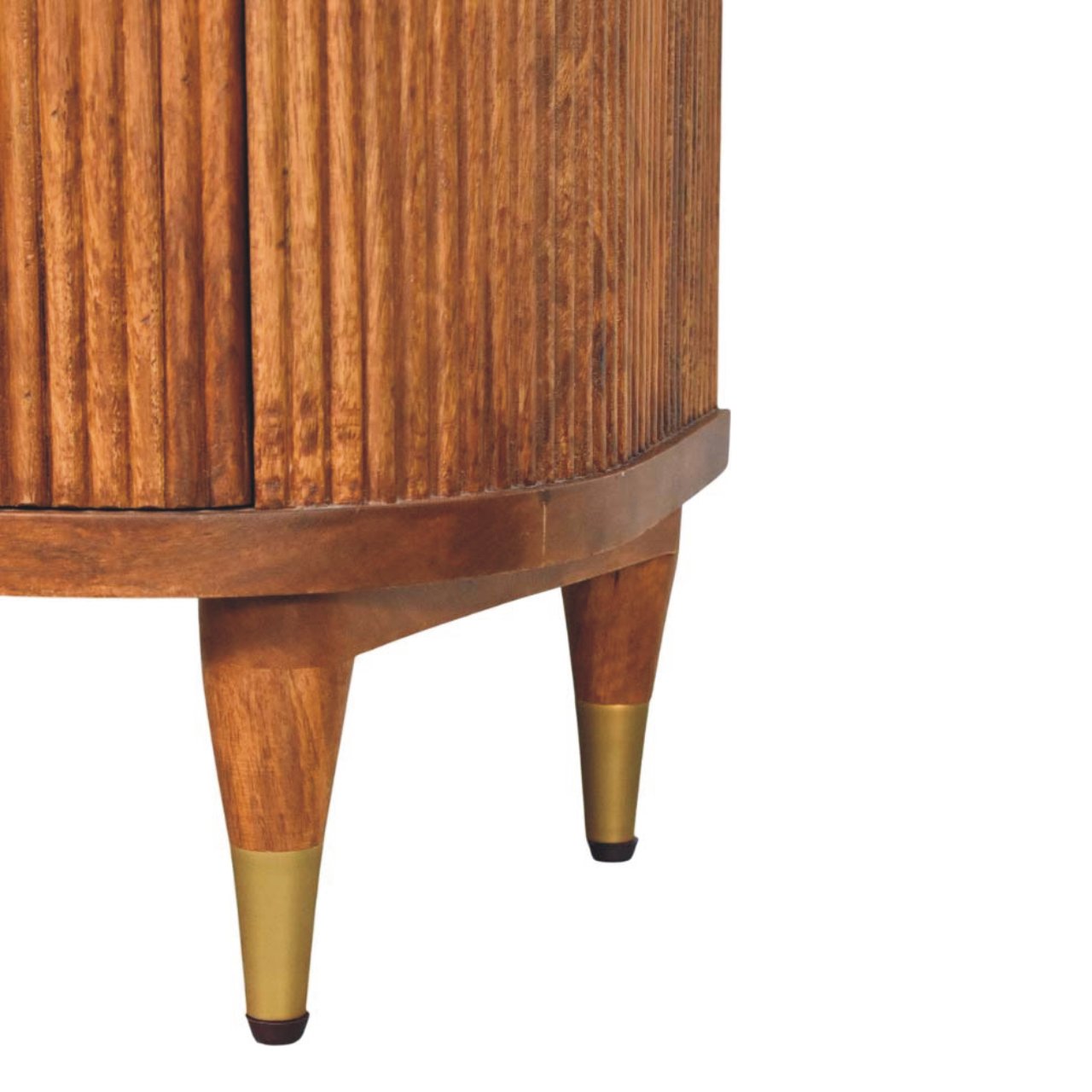 Ribbed Bedside with Brass Accents - Image 6