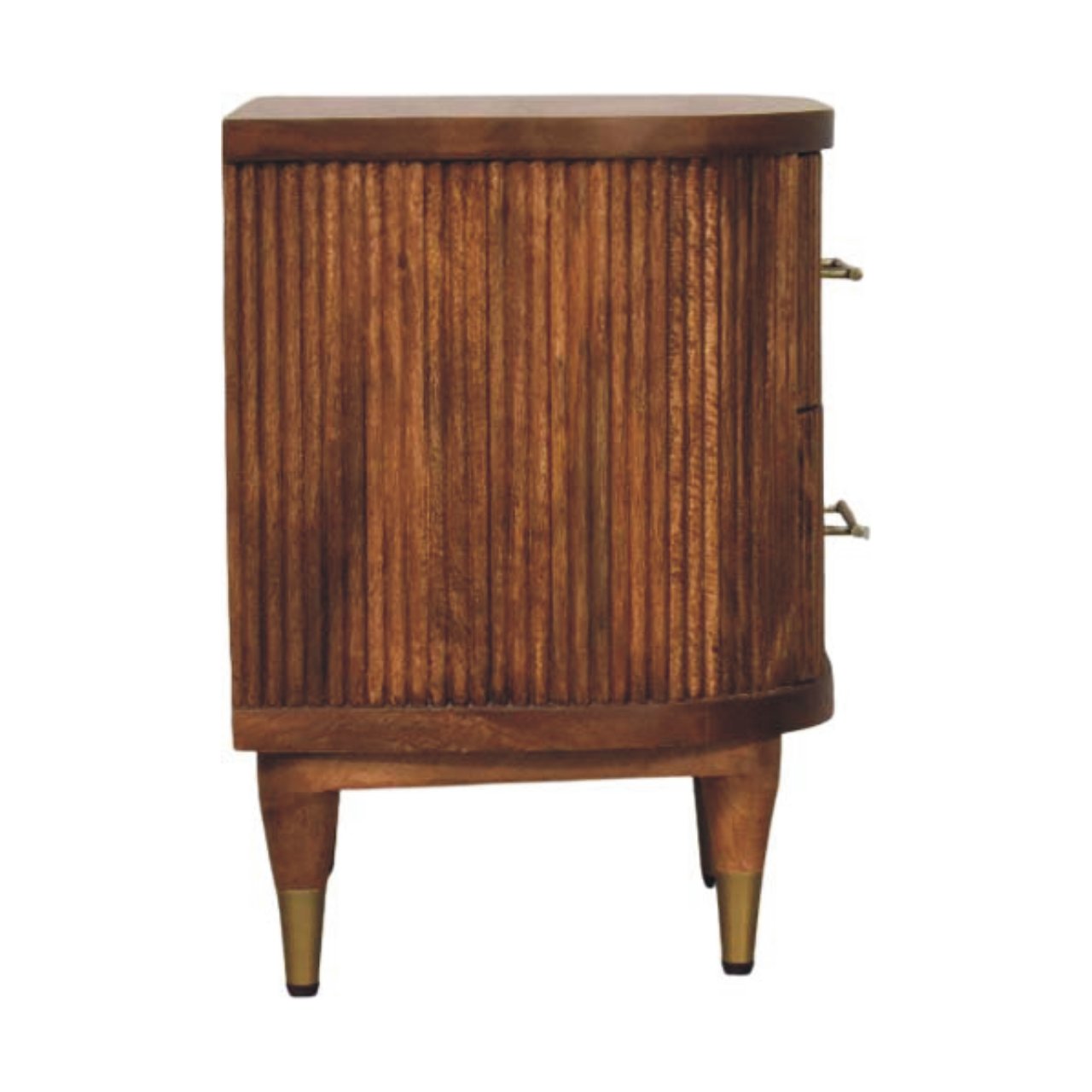 Ribbed Bedside with Brass Accents - Image 7