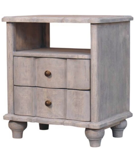 Lume Washed Open-Shelf Bedside