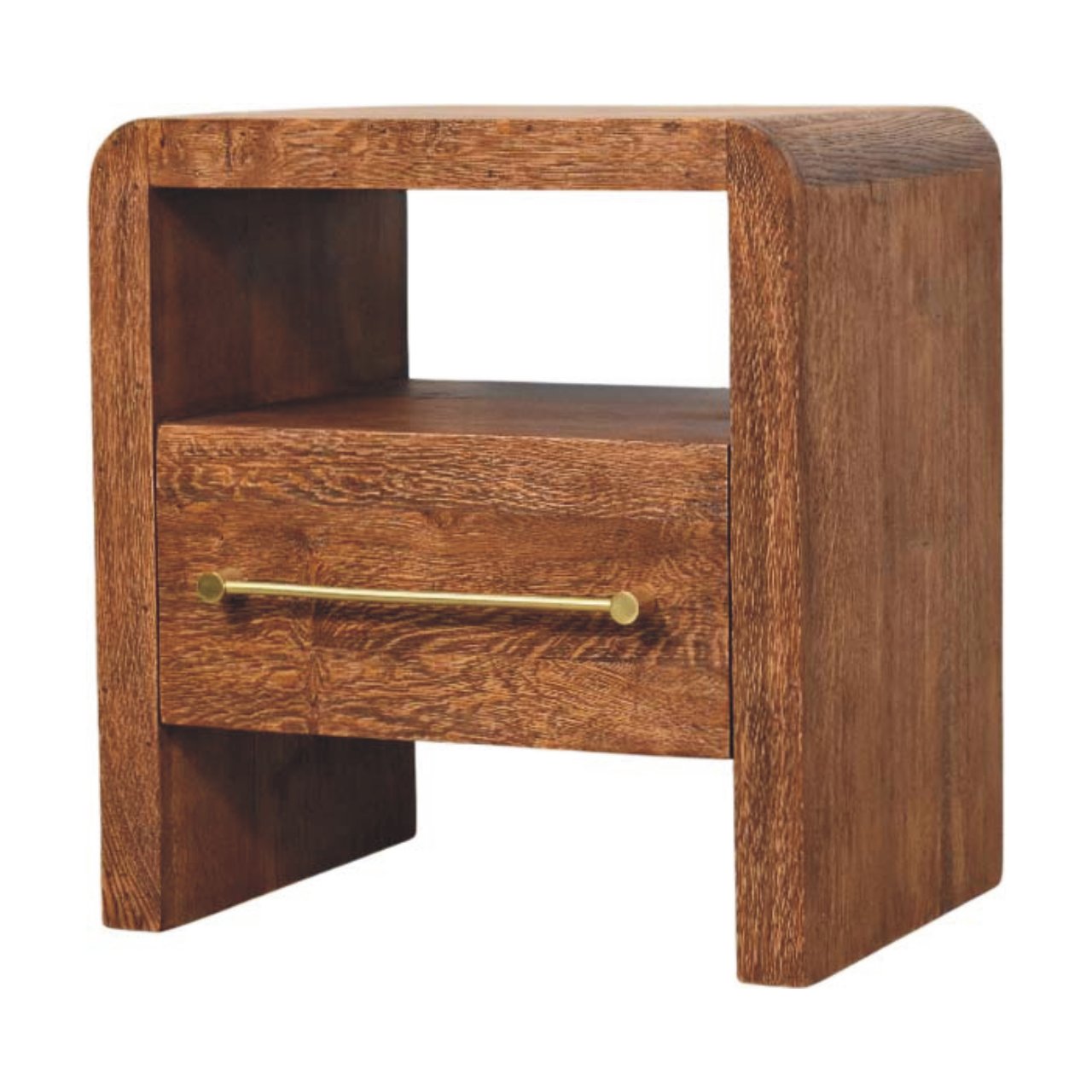 Aurelio Smoked Oak Open Bedside - Image 2
