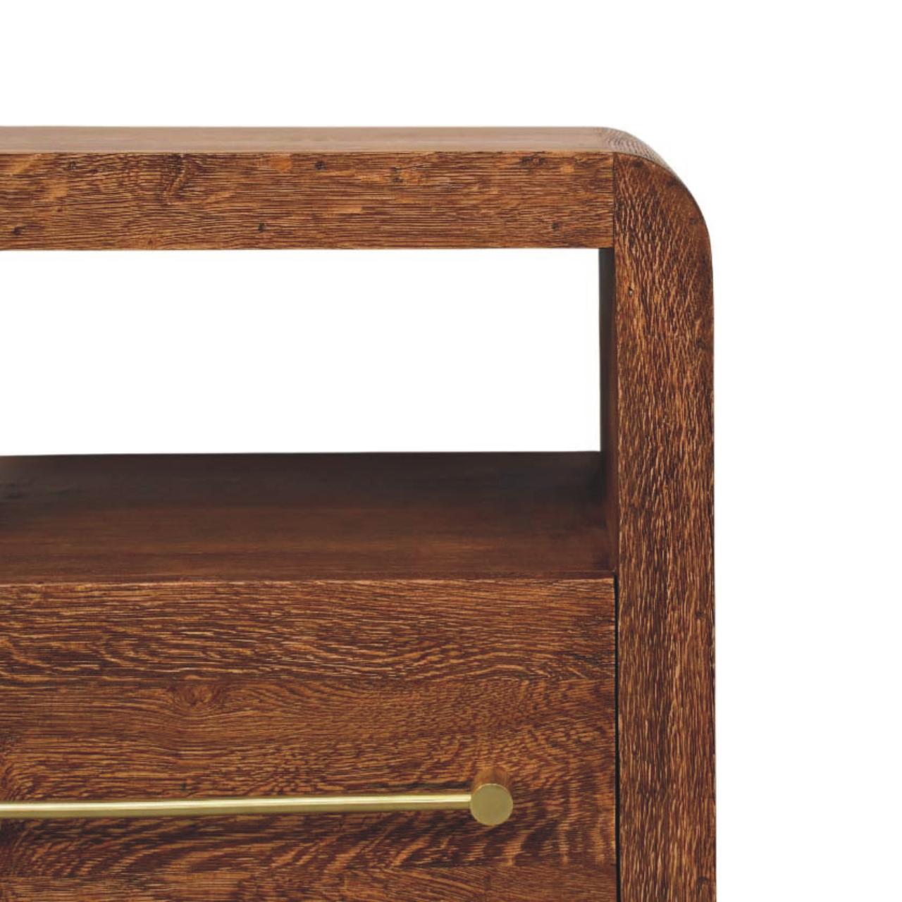 Aurelio Smoked Oak Open Bedside - Image 3