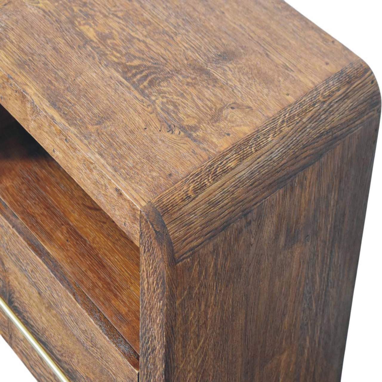 Aurelio Smoked Oak Open Bedside - Image 4