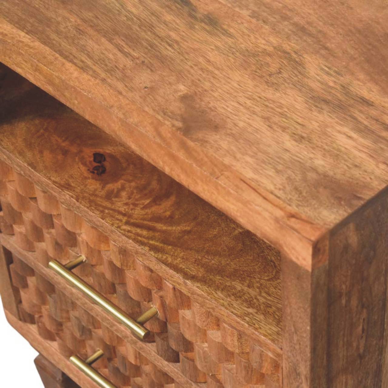 Cadiz Carved Open-Shelf Bedside - Image 4