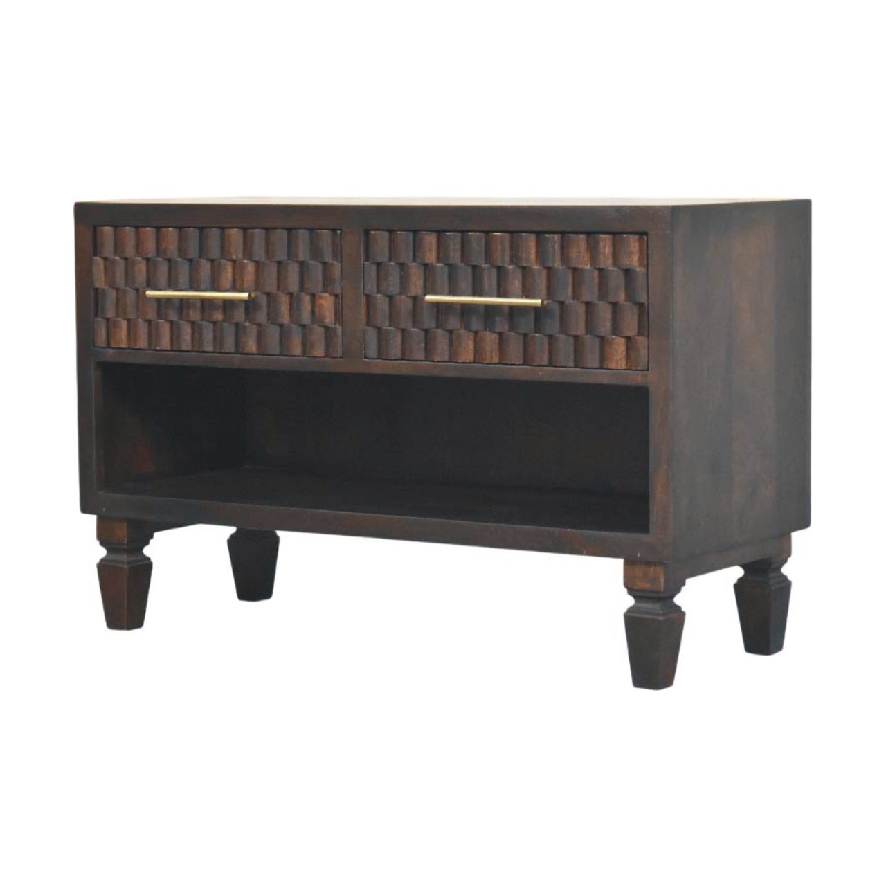 Cadiz Carved Shoe Storage Bench - Image 2