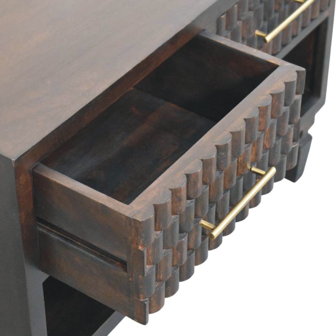 Cadiz Carved Shoe Storage Bench - Image 6