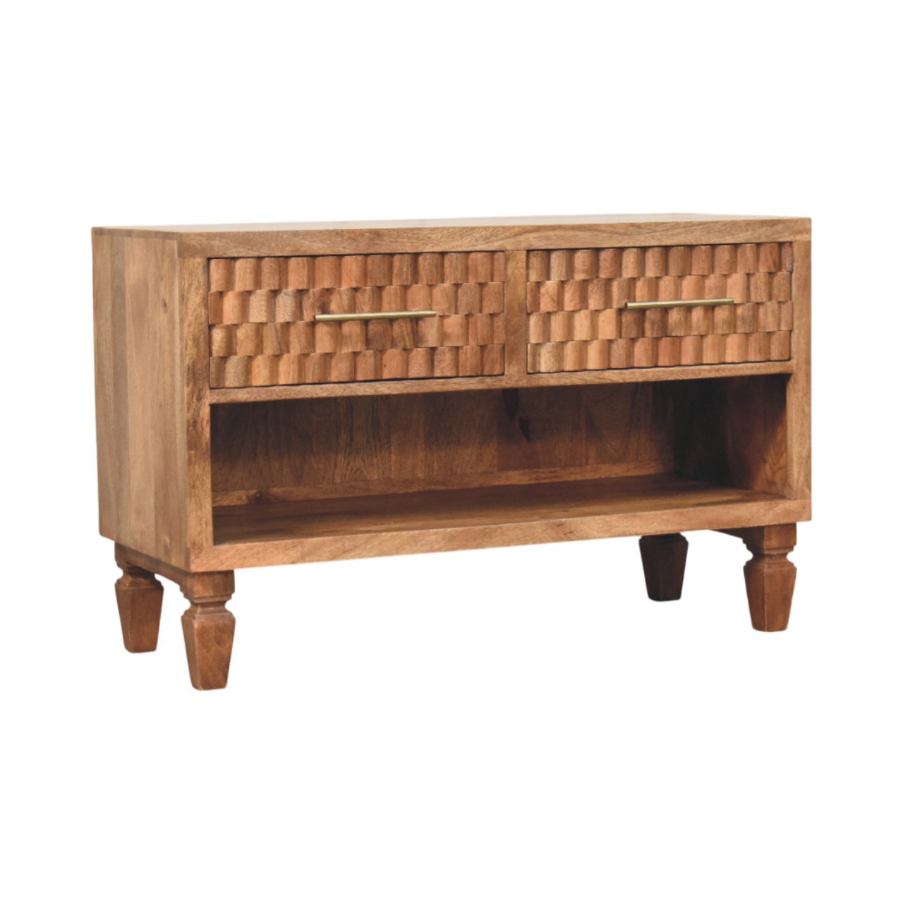 Cadiz Carved Entryway Shoe Cabinet - Image 2