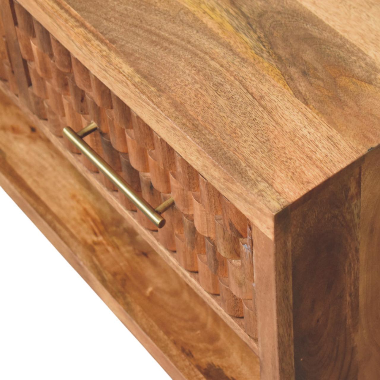 Cadiz Carved Entryway Shoe Cabinet - Image 4