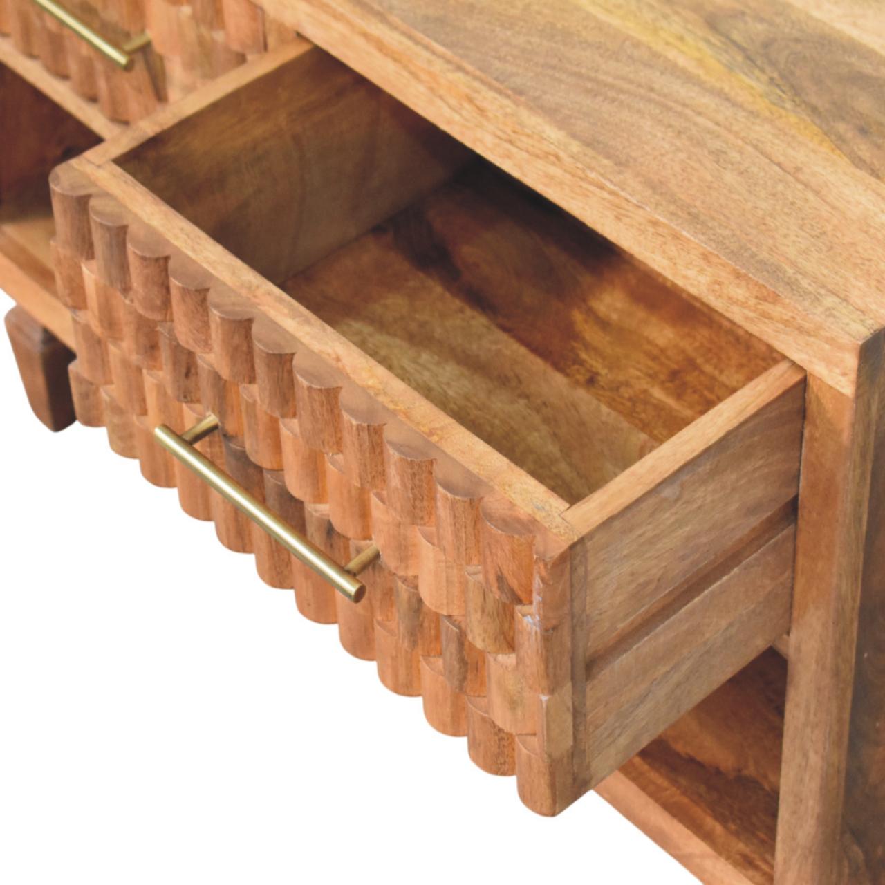 Cadiz Carved Entryway Shoe Cabinet - Image 5