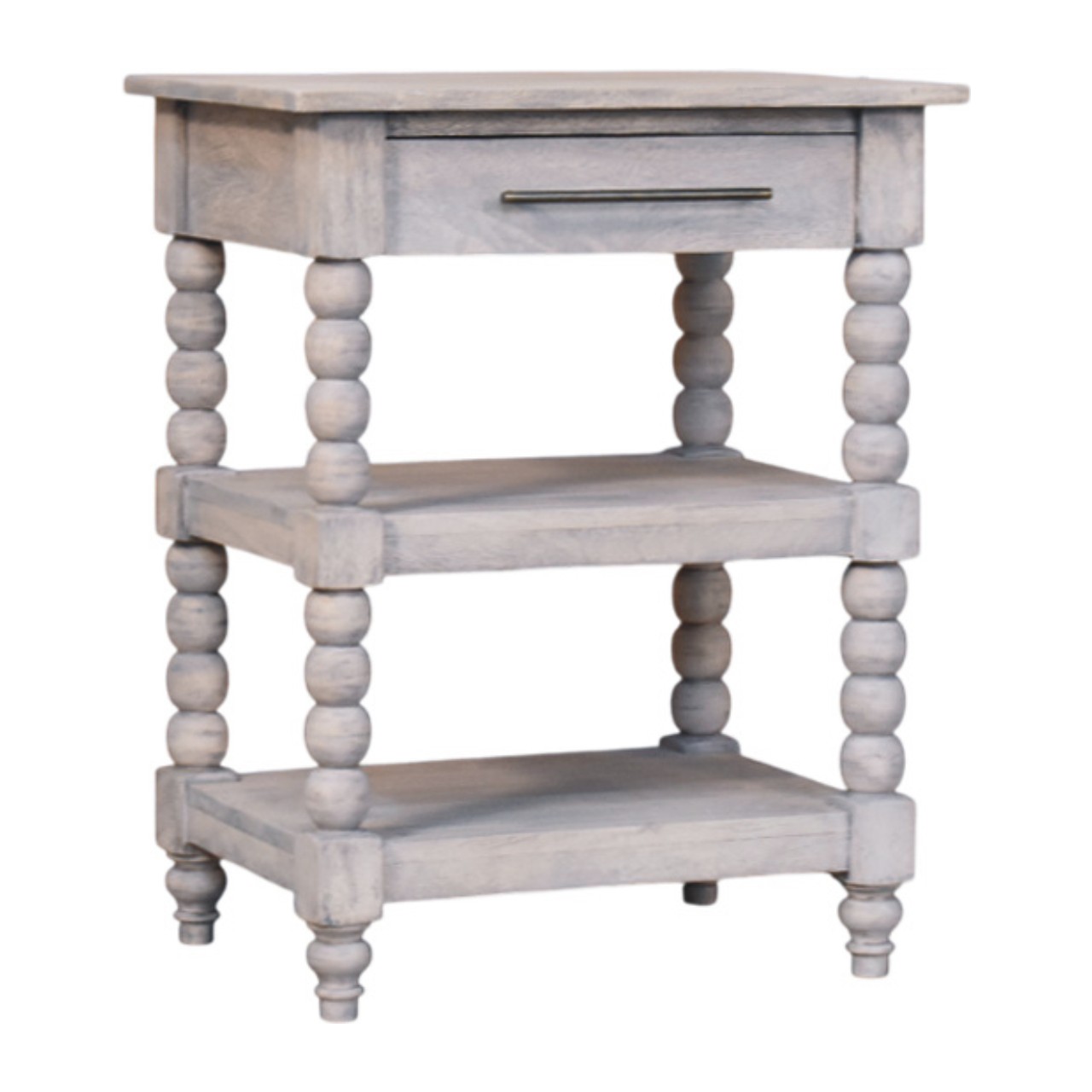 Spindle Acid Wash Side Table