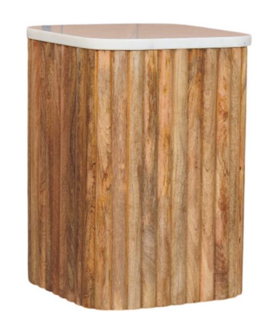 Oakish Marble Side Table