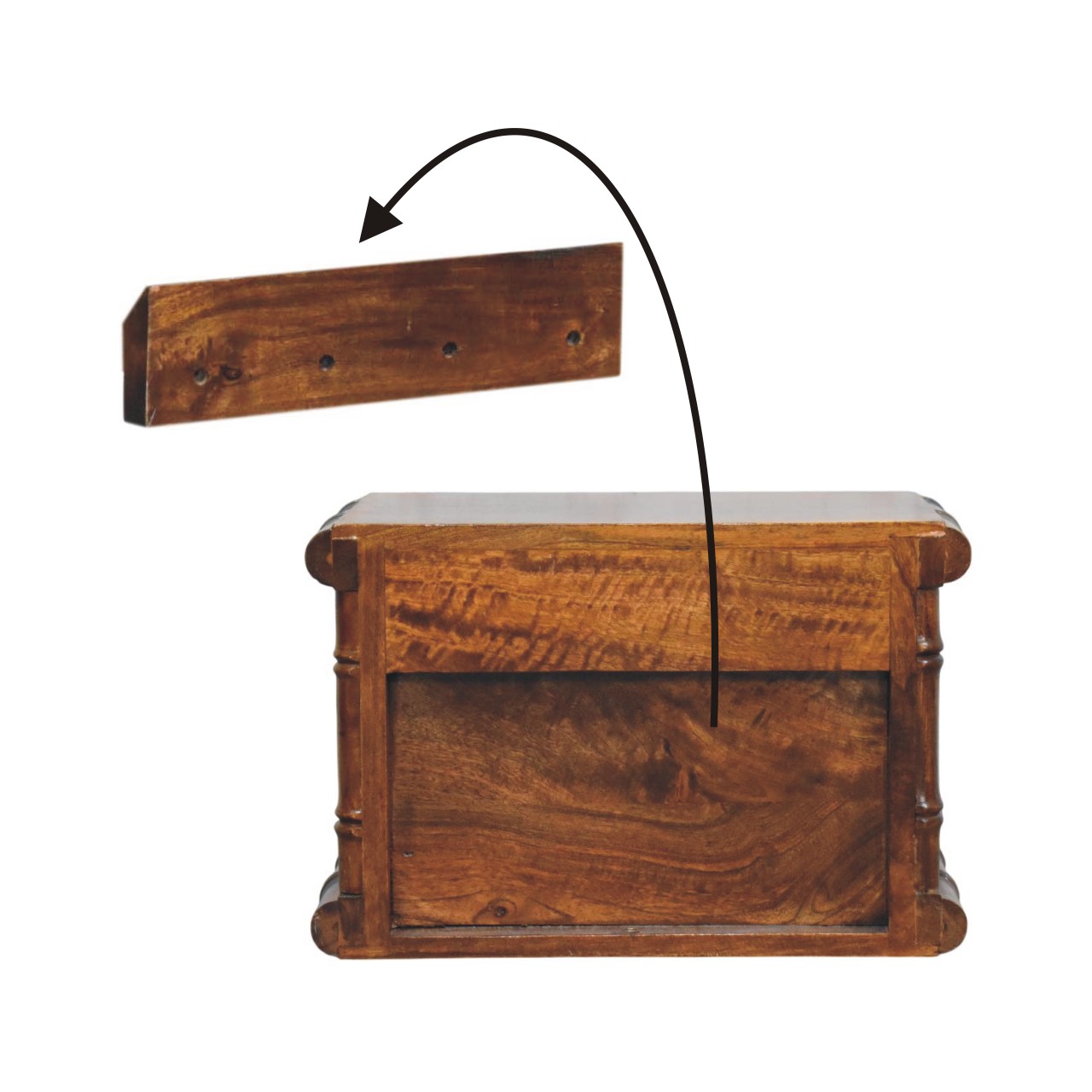 Bamboo Wall-Mounted Bedside - Image 8