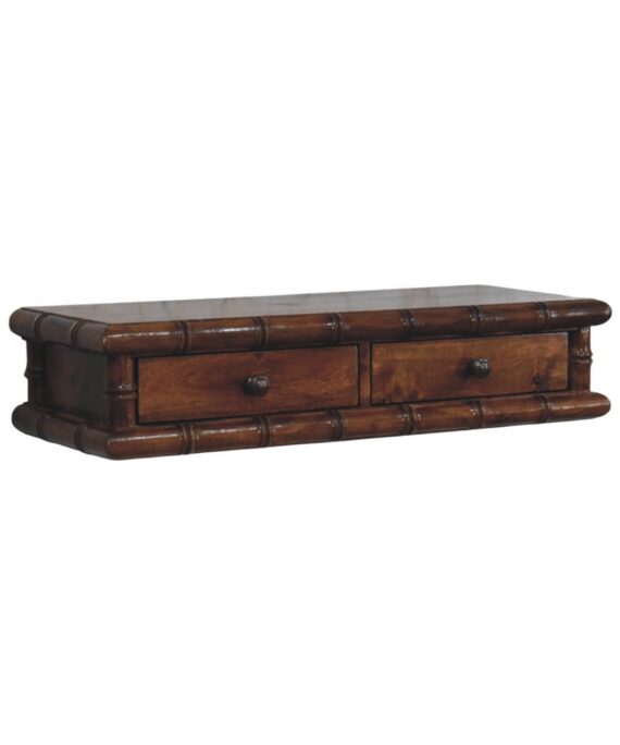 Bamboo Two Drawer Console Table