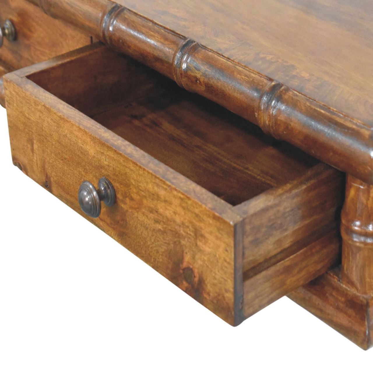 Bamboo Two Drawer Console Table – Bild 5