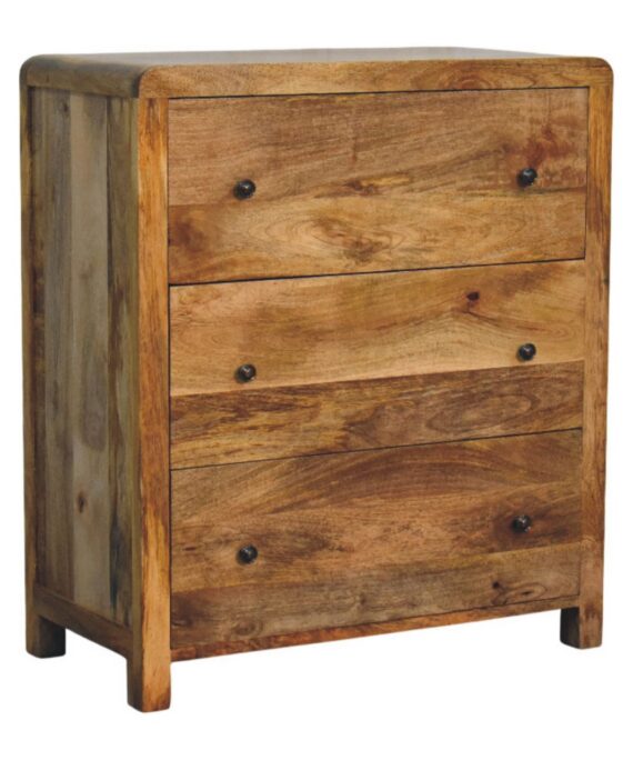 Oakish Three Drawer Chest