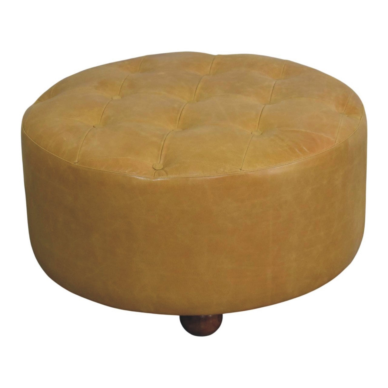 Amber Oak Leather Coffee Table – Bild 2