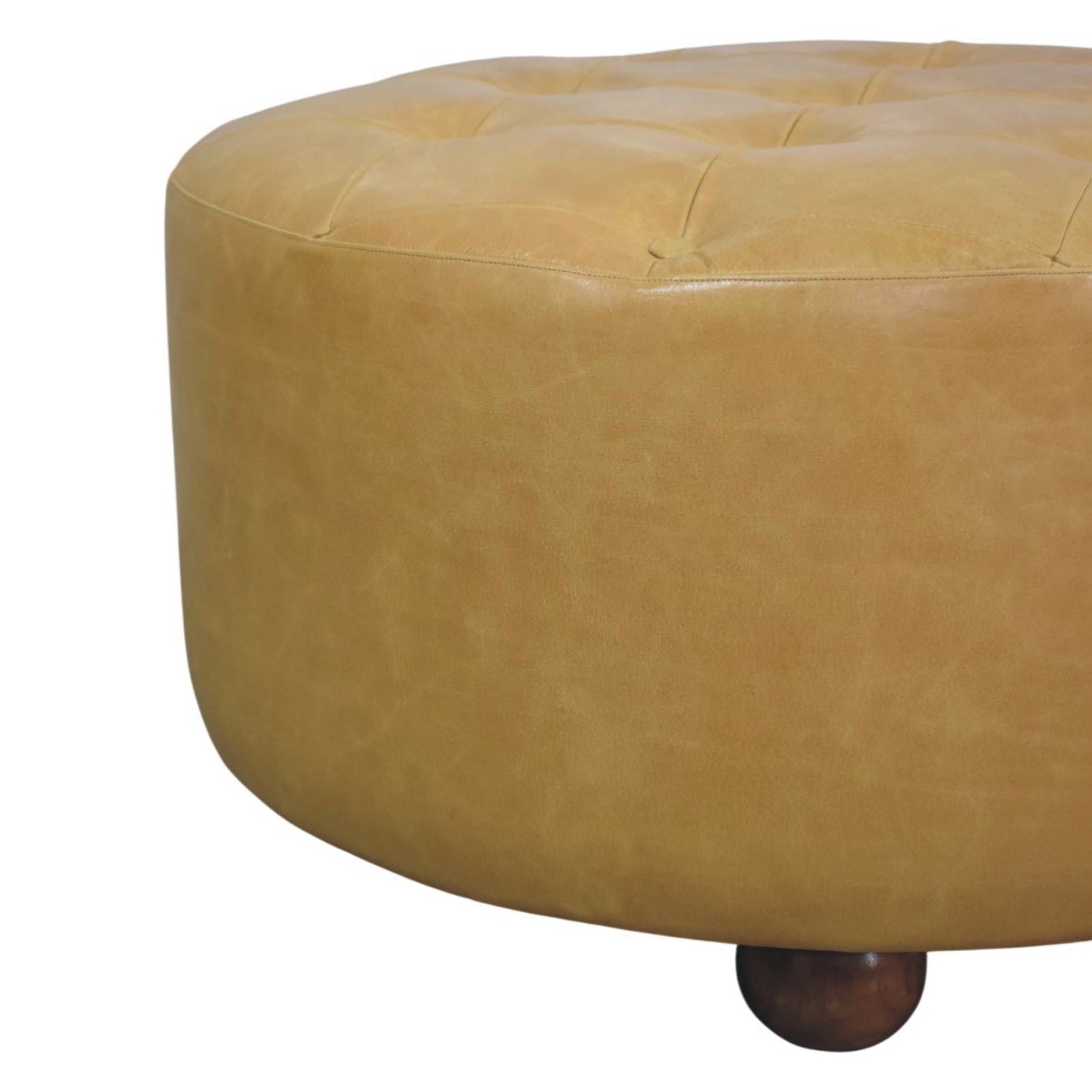 Amber Oak Leather Coffee Table – Bild 4