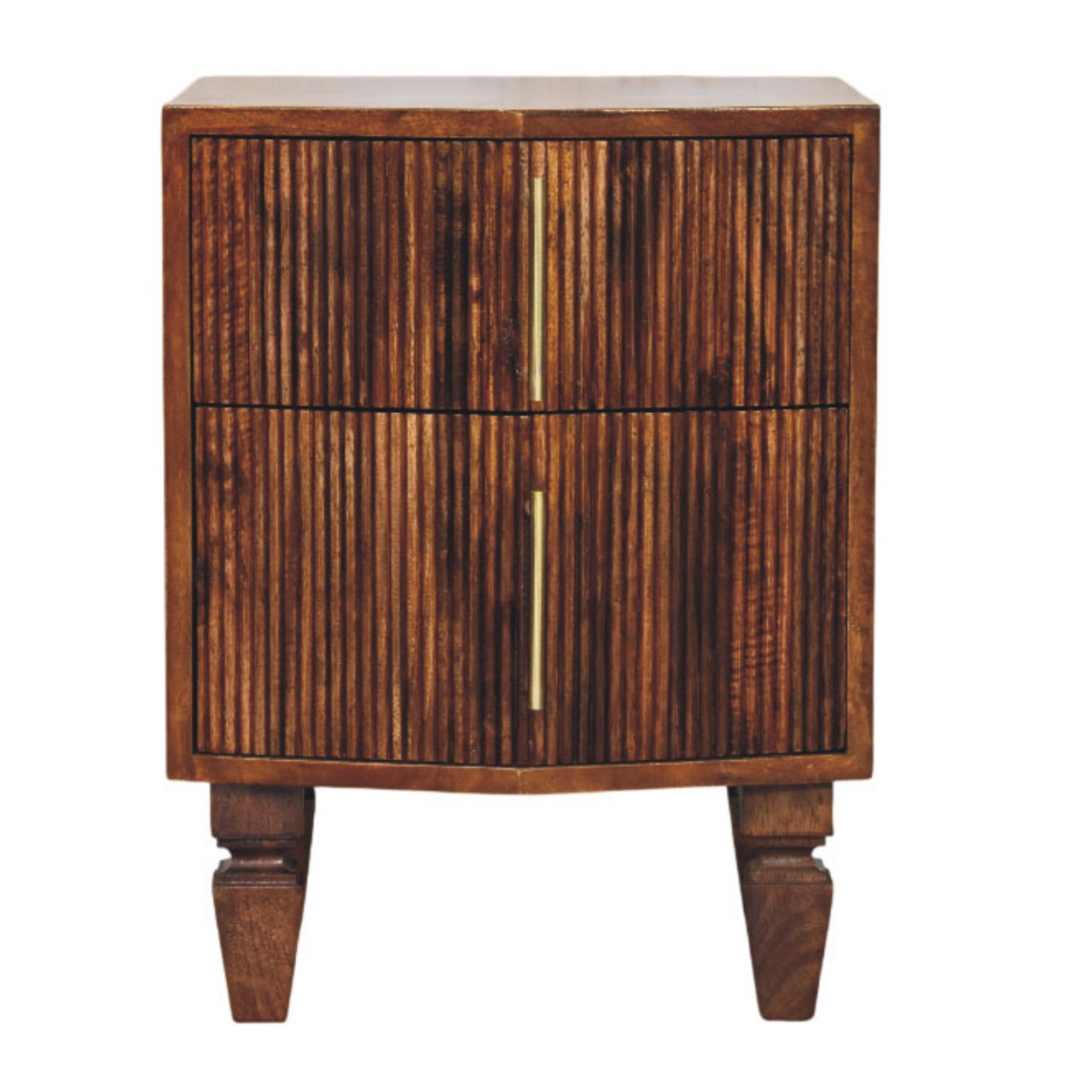 Harper Ribbed Chestnut Bedside – Bild 8