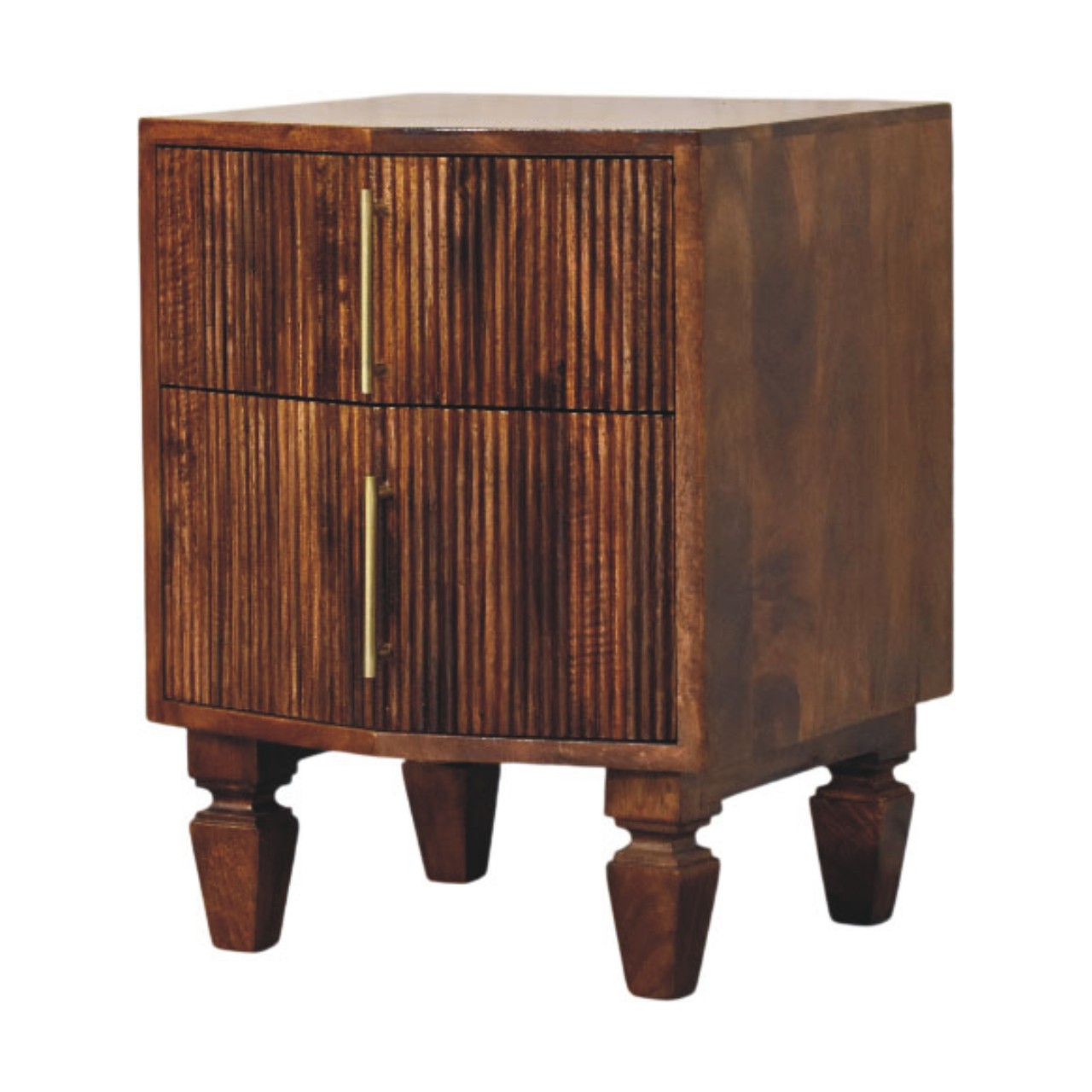 Harper Ribbed Chestnut Bedside – Bild 3