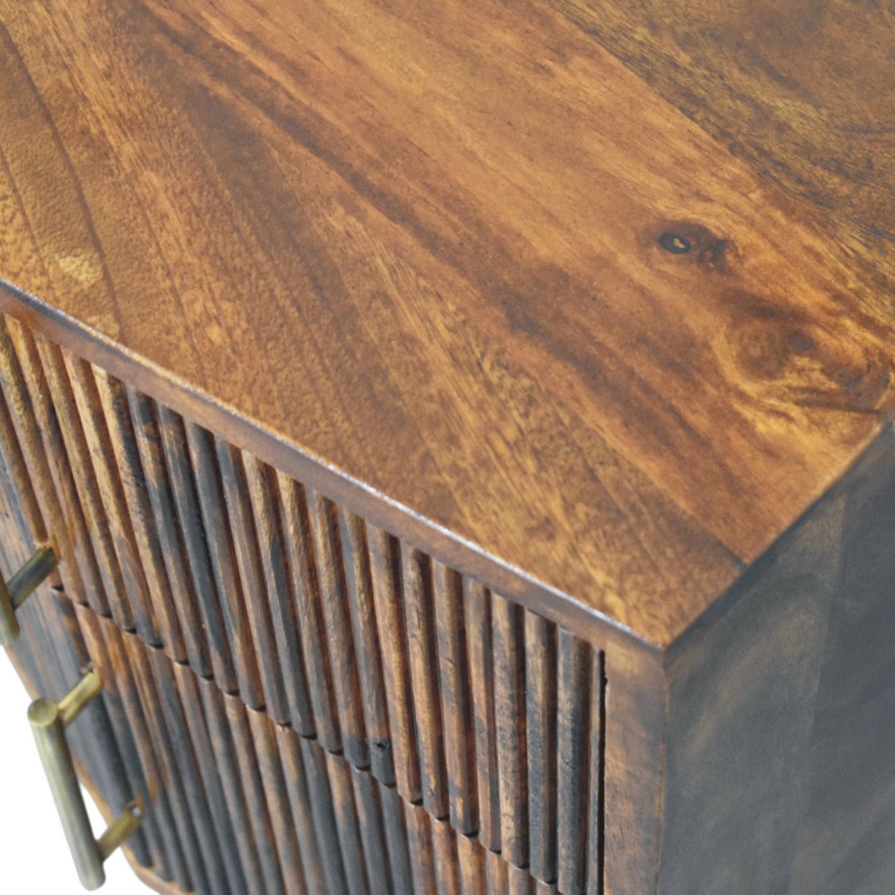 Harper Ribbed Chestnut Bedside – Bild 4