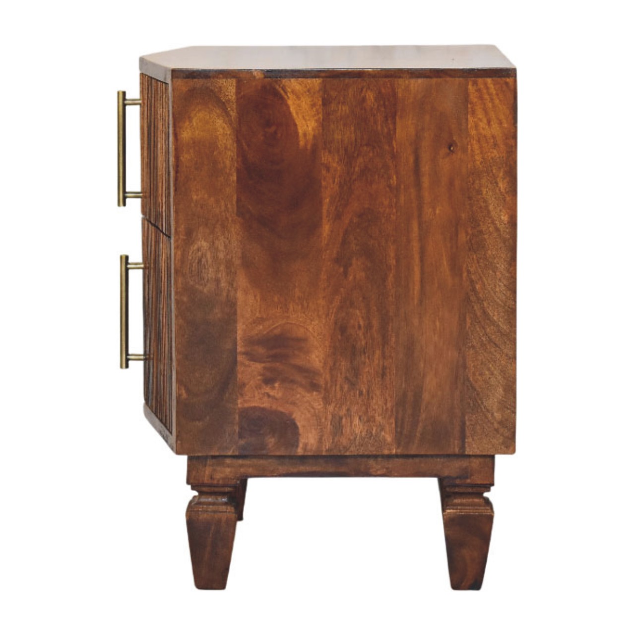 Harper Ribbed Chestnut Bedside – Bild 6