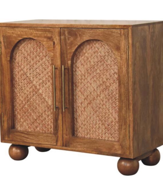 Arched Rattan Two-Door Sideboard